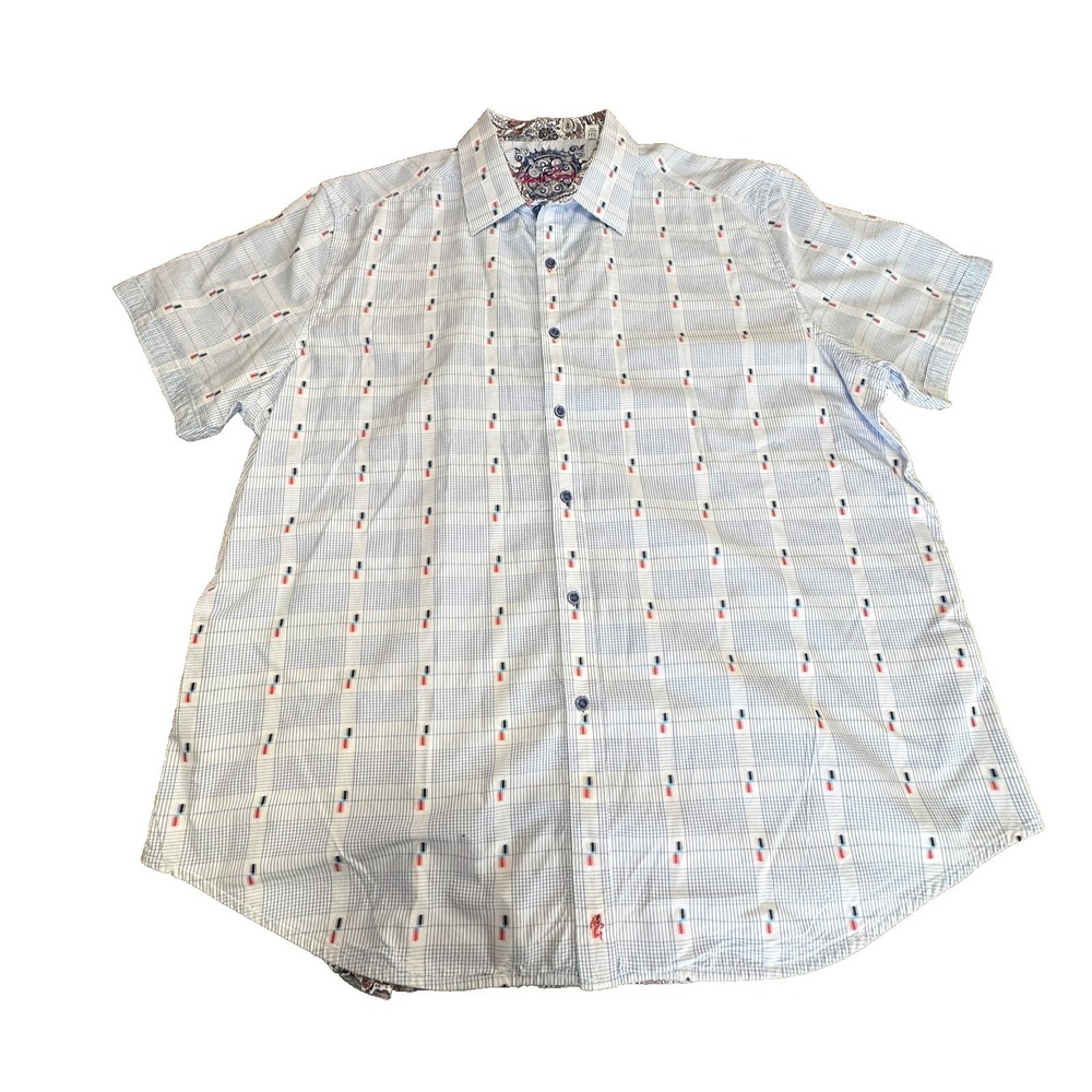 Robert Graham Multi-Color Striped Button Front Shirt Mens Sz 3XL Whimsy Artsy - Picture 2 of 12